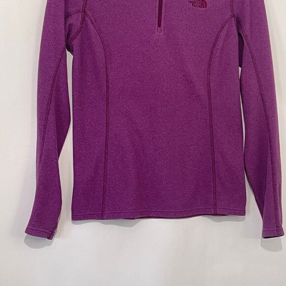 The North Face Fleece Pullover Sweatshirt Womens Small 1/4 Zip Purple Soft Warm - Picture 7 of 8